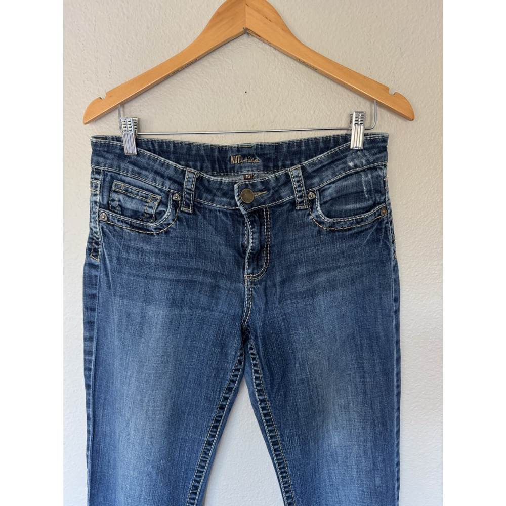 KUT From The Kloth Jeans 10 Womens Blue Denim Mid Rise Straight Leg Medium Wash - Picture 2 of 8
